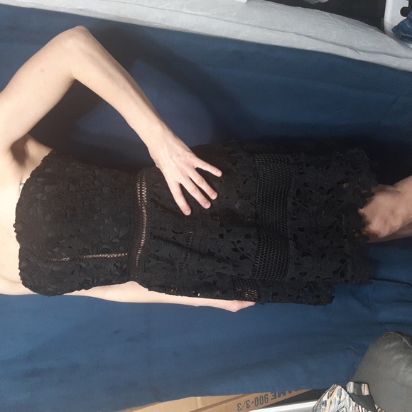 Black lace cocktail dress. - Picture 2 of 3